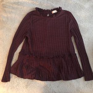 Long Sleeve Altard State Peplum Top